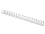 Q-connect Canutillo redondo 25 mm plástico blanco capacidad 225 hojas caja de 50 unidades