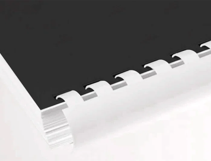 Q-connect Canutillo redondo 25 mm plástico blanco capacidad 225 hojas caja de 50 unidades