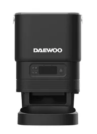 Daewoo D-PF11 Comedero Automático para Mascotas, 4L, LCD, Programable 6 Comidas/Día, Negro, Alimentación Batería/USB-C, Universal para Perro y Gato