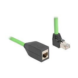 DeLOCK Cable de extensión de red RJ45 Cat.6A macho angular a hembra SF/UTP 5 m verde
