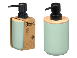 Berilo Dosificador Plástico Bambú Menta Verde y Negro 9 x 15.8 x 7.3 cm (Set de 24)