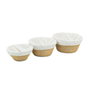 Inde Set 3 Paneras Redondas con Funda 28 cm, 25 cm, 19 cm (8 Unidades)