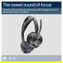 HP Voyager Focus 2 UC inkl. LS USB-C/A Teams Auriculares Inalámbricos Bluetooth para Oficina y Centro de Llamadas, Certificados para Microsoft Teams, Negro