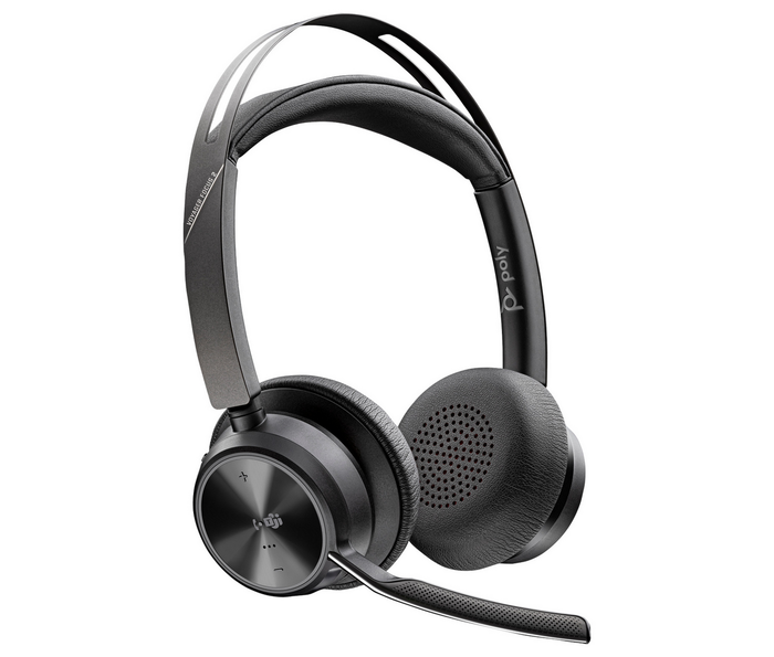 HP Poly Voyager Focus 2 Microsoft Teams con base de carga y adaptador USB-C/A