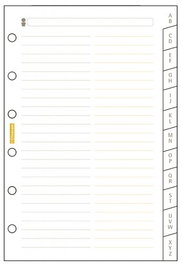 Recambio Agenda Finocam C375 Classic 603 79X127 Indice Cartulina A-Z 12 Pest.