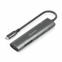 Aisens USB-C Dock 7 en 1 con HDMI 4K, USB 3.0, USB 2.0 y PD 100W - Gris