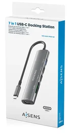 Aisens USB-C Dock 7 en 1 ASUC-7P027-GR Gris