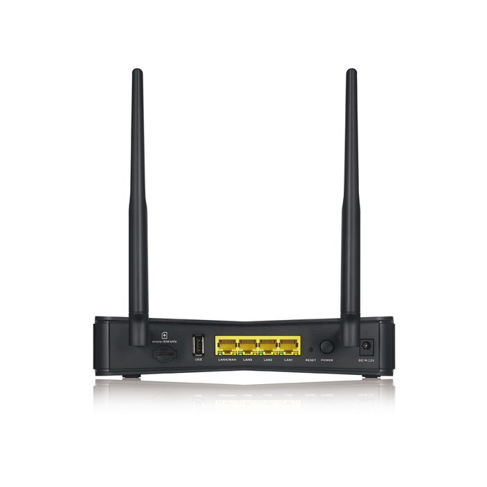 Zyxel LTE3301-PLUS Router 4G LTE-A de Sobremesa con Wi-Fi Doble Banda AC1200, 4 Puertos Gigabit Ethernet y Puerto USB 2.0, EU0102F, Compatible con Tarjeta SIM