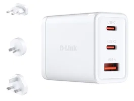 D-Link Cargador DCP-651 65W USB-C1/C2 y USB-A 1.5A 110-240V