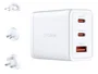 D-Link DCP-651 Cargador 65W 3 Puertos USB (2x USB-C, 1x USB-A) con Carga Rápida PD 3.0 QC 4, Protecciones Múltiples, Universal 90-264V, Color Blanco