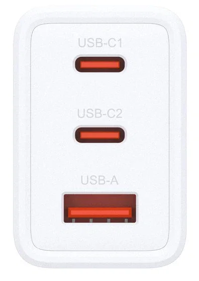 D-Link DCP-651 Cargador 65W 3 Puertos USB (2x USB-C, 1x USB-A) con Carga Rápida PD 3.0 QC 4, Protecciones Múltiples, Universal 90-264V, Color Blanco