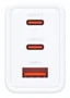 D-Link DCP-651 Cargador 65W 3 Puertos USB (2x USB-C, 1x USB-A) con Carga Rápida PD 3.0 QC 4, Protecciones Múltiples, Universal 90-264V, Color Blanco