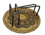 DKD Home Decor Soporte Incienso Mandala Mango e Hierro 15x15x7 cm