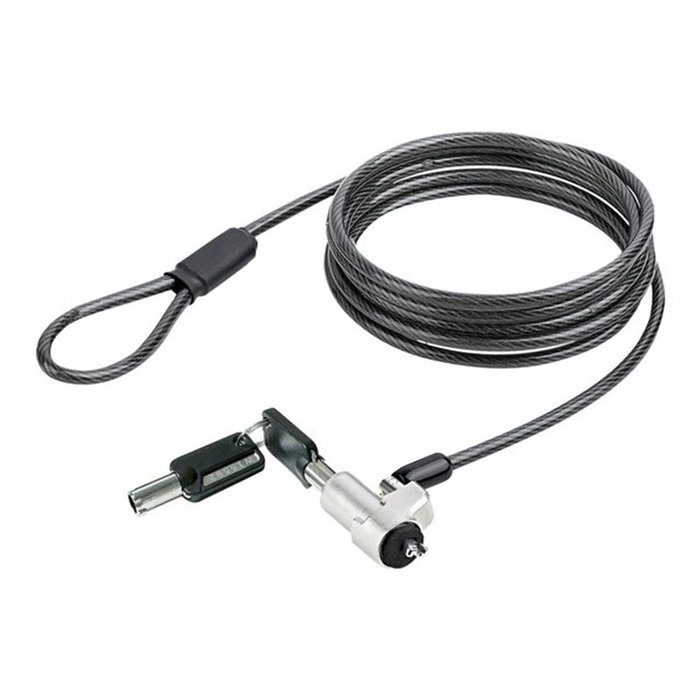 StarTech.com NBLWK-LAPTOP-LOCK Cable Antirrobo de 2 m para Ranura Noble Wedge, Negro y Plata
