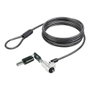 StarTech.com NBLWK-LAPTOP-LOCK Cable Antirrobo de 2 m para Ranura Noble Wedge, Negro y Plata