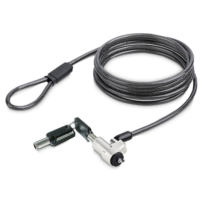 StarTech.com Cable de Seguridad para Portátil 2 m (6 Ft) - Compatible con Ranura Noble Wedge, NBLWK-LAPTOP-LOCK, 2 Llaves, Negro/Plata StarTech.com Cable de Seguridad para Portátil 2 m (6 Ft) - Compatible con Ranura Noble Wedge, NBLWK-LAPTOP-LOCK, 2 Llaves, Negro/Plata