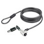 StarTech.com Cable de Seguridad para Portátil 2 m (6 Ft) - Compatible con Ranura Noble Wedge, NBLWK-LAPTOP-LOCK, 2 Llaves, Negro/Plata