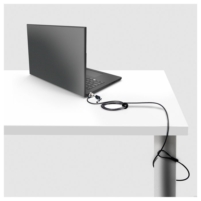 StarTech.com Cable de Seguridad para Portátil 2 m (6 Ft) - Compatible con Ranura Noble Wedge, NBLWK-LAPTOP-LOCK, 2 Llaves, Negro/Plata StarTech.com Cable de Seguridad para Portátil 2 m (6 Ft) - Compatible con Ranura Noble Wedge, NBLWK-LAPTOP-LOCK, 2 Llaves, Negro/Plata