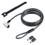 StarTech.com Cable de Seguridad para Portátil 2 m (6 Ft) - Compatible con Ranura Noble Wedge, NBLWK-LAPTOP-LOCK, 2 Llaves, Negro/Plata