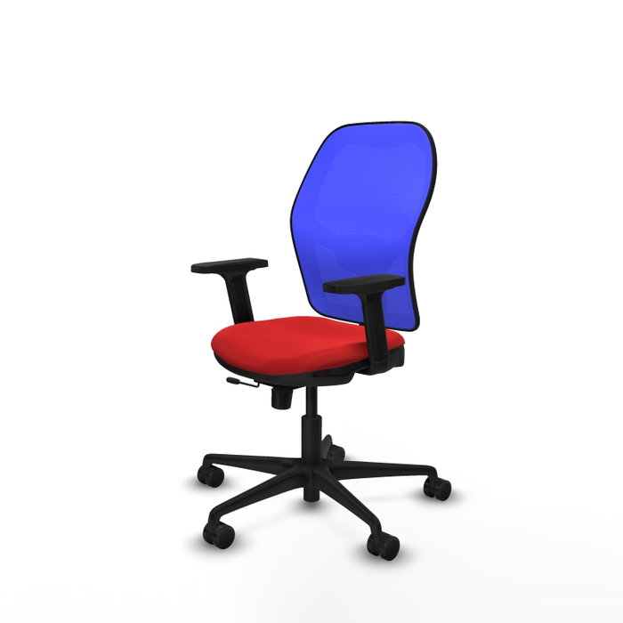 PIQUERAS Y CRESPO Silla de oficina Jorquera con mecanismo Sincro/Traslack, Rojo y Azul PIQUERAS Y CRESPO Silla de oficina Jorquera con mecanismo Sincro/Traslack, Rojo y Azul