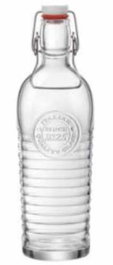Bormioli Botella Officina1825 de Cristal - Capacidad 1.16 L, Altura 29.2 cm - Cristalería (Set de 6)