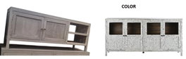 DKD Home Decor Mueble TV Mediterraneo Blanco Madera Mango 160 x 40 x 60 cm
