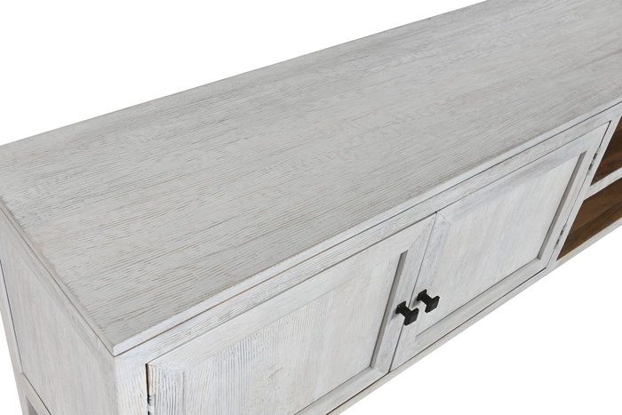 DKD Home Decor Mueble TV Mediterraneo Blanco Madera Mango 160 x 40 x 60 cm DKD Home Decor Mueble TV Mediterraneo Blanco Madera Mango 160 x 40 x 60 cm