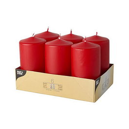 PAPSTAR Vela pilar roja de 11.5 cm
