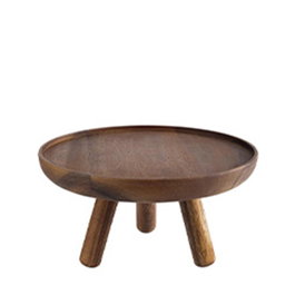 Aps Soporte Buffet Madera de Acacia 11 cm Alto, 20 cm Diámetro