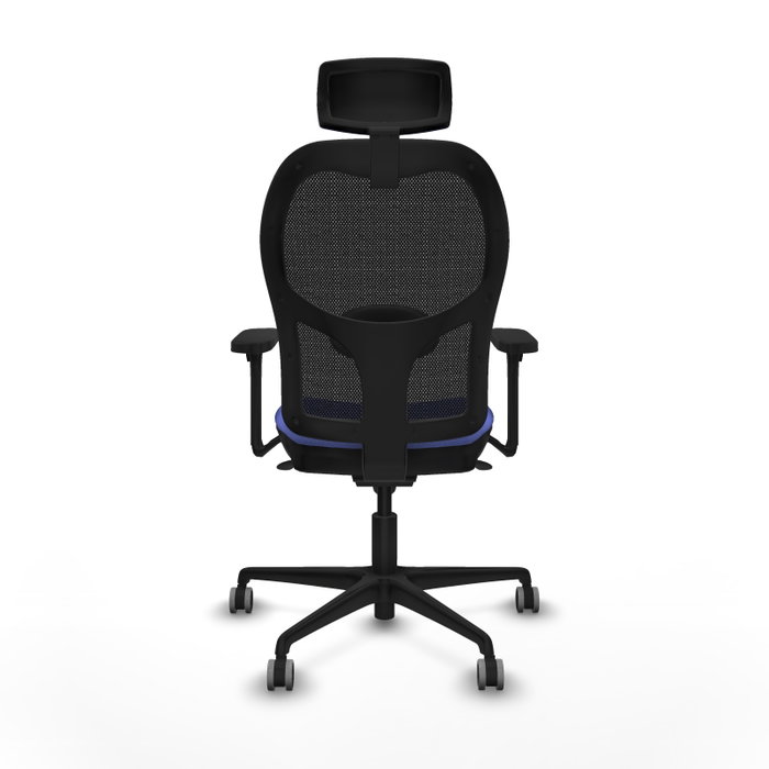 PIQUERAS Y CRESPO Silla de oficina Jorquera con mecanismo Sincro, Azul claro y Negro