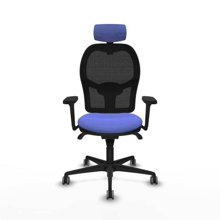 PIQUERAS Y CRESPO Silla de oficina Jorquera con mecanismo Sincro, Azul claro y Negro