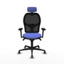 PIQUERAS Y CRESPO Silla de oficina Jorquera con mecanismo Sincro, Azul claro y Negro