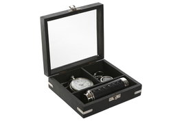 DKD Home Decor Set de Regalo de 3 Piezas con Brújula, Reloj de Bolsillo y Catalejo