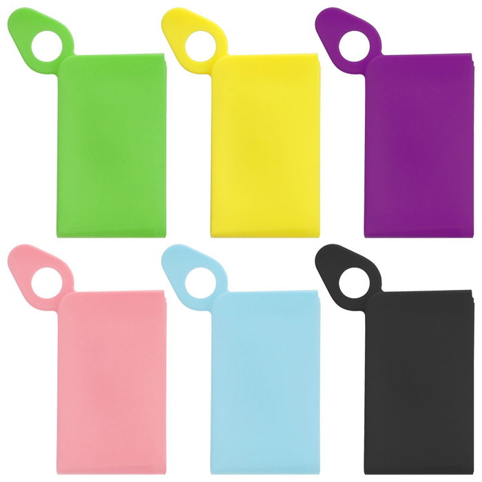 CMP General Funda de Tarjetas de Silicona, 11x9 cm, Colores Surtidos (Verde, Amarillo, Lila, Rosa, Azul, Negro)