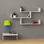 Hanah Home Estantería de Pared Tibet - White, Blanca, 119x66.5x23 cm