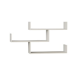 Hanah Home Estantería de Pared Tibet - White, Blanca, 119x66.5x23 cm