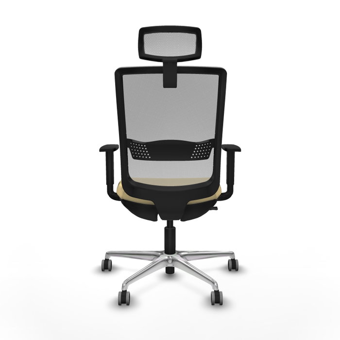 PIQUERAS Y CRESPO Silla de oficina Haches con mecanismo Sincro/Traslack Crema y Gris