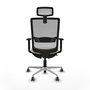 PIQUERAS Y CRESPO Silla de oficina Haches con mecanismo Sincro/Traslack Crema y Gris