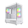 Montech XR Torre PC ATX Blanco, 2 Ventiladores 120mm, USB 3.2 Tipo C