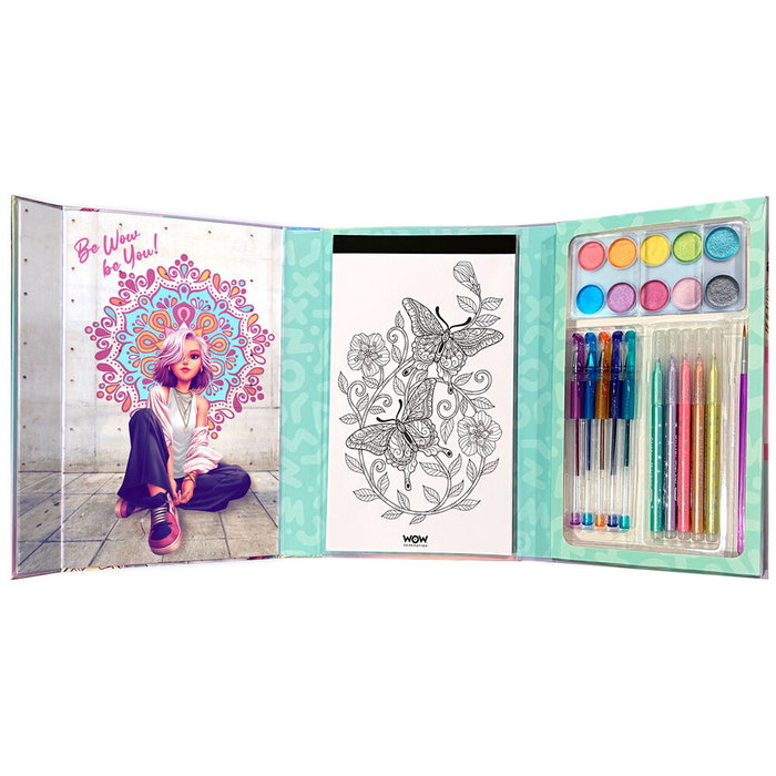 Kids Euroswan Set para colorear Mandalas Wow Generation con acuarelas glitter Kids Euroswan Set para colorear Mandalas Wow Generation con acuarelas glitter