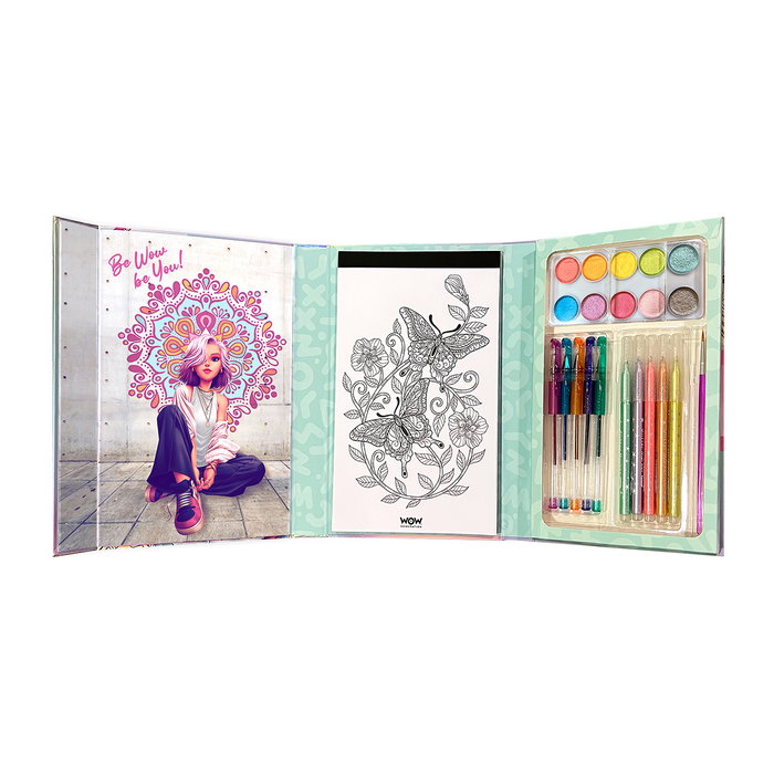 Kids Euroswan Set para colorear Mandalas Wow Generation con acuarelas glitter Kids Euroswan Set para colorear Mandalas Wow Generation con acuarelas glitter