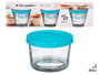 VIVALTO Set 3 Fiambreras Redondas Azul 200ml