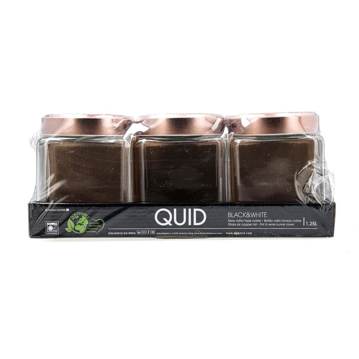 Tarro Vidrio Tape Metal Cobre B&W Quid 1,25 L (24 Unidades)