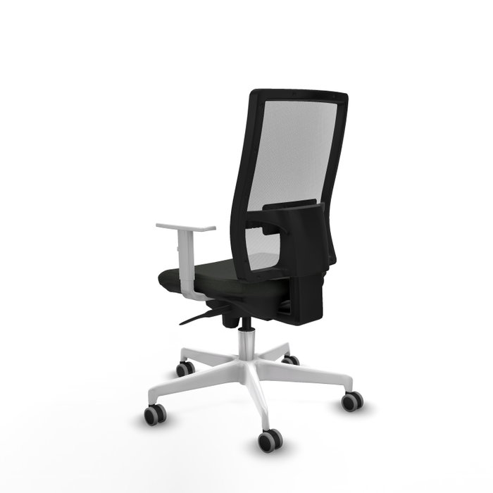 PIQUERAS Y CRESPO Silla de oficina Horna con mecanismo Sincro, Negro y Blanco