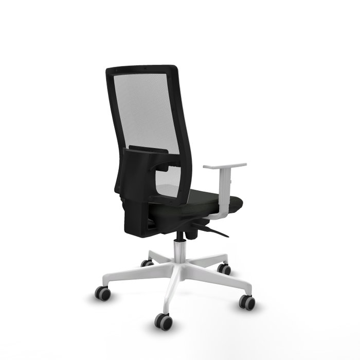 PIQUERAS Y CRESPO Silla de oficina Horna con mecanismo Sincro, Negro y Blanco
