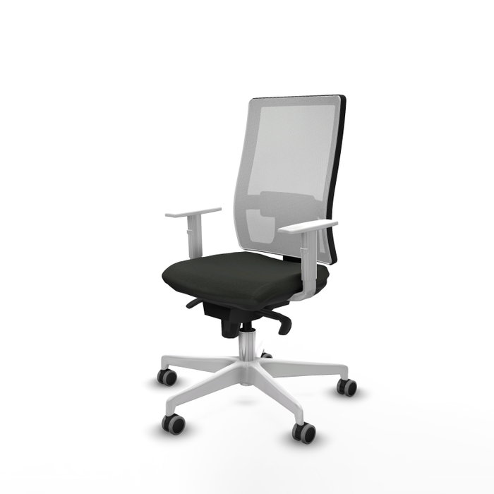 PIQUERAS Y CRESPO Silla de oficina Horna con mecanismo Sincro, Negro y Blanco