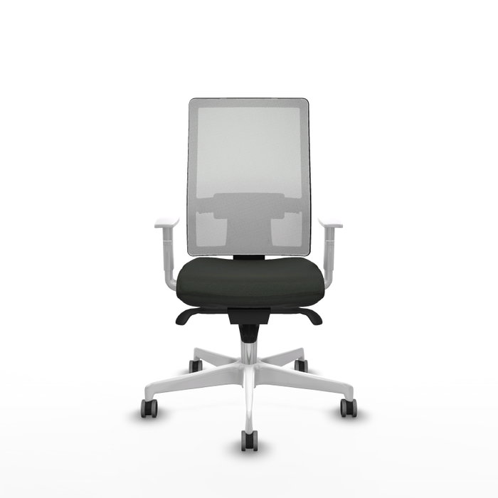 PIQUERAS Y CRESPO Silla de oficina Horna con mecanismo Sincro, Negro y Blanco