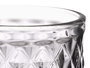 Vivalto Copa Diamante Gris 260 ml - Copa de Vidrio para Bebidas, Color Gris, 8x15x8 cm (Set de 24)