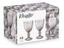 Vivalto Copa Diamante Gris 260 ml - Copa de Vidrio para Bebidas, Color Gris, 8x15x8 cm (Set de 24)