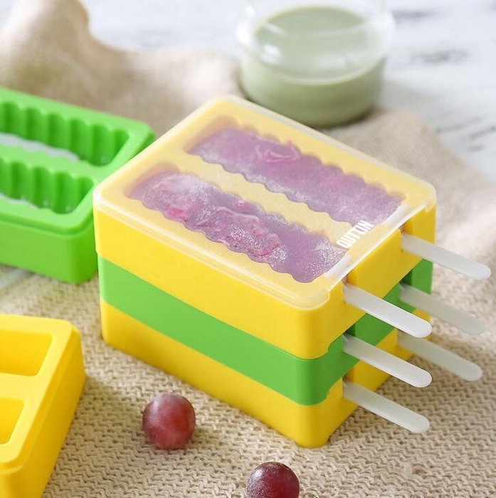 Quttin Molde para 2 Helados de Silicona 13x10.5x3 cm (24 Unidades)